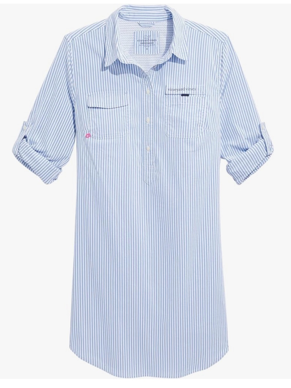 Vineyard Vines Hartley Harbor Shirt Dress Cover-Up Performance Seersucker Sz 00